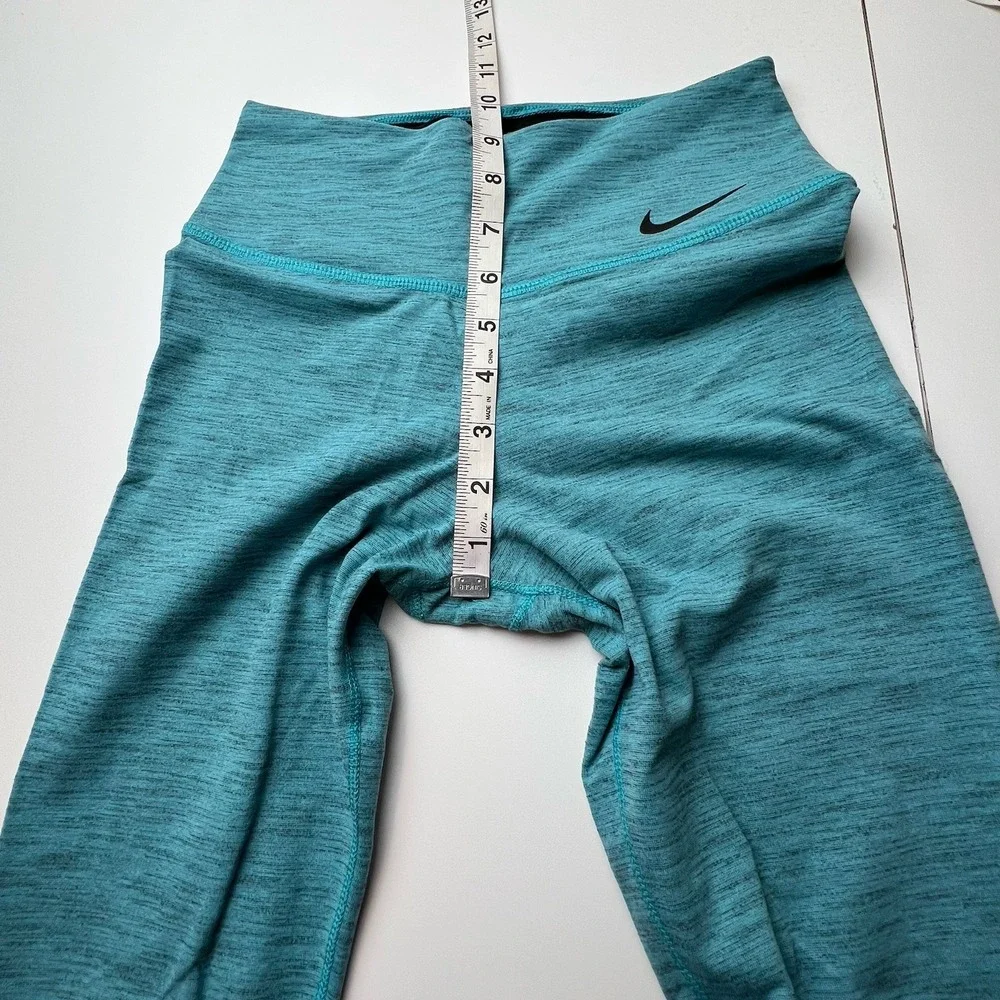 Nike Dri-Fit Leggings Women's Size XS Aqua Black Running Athletic Gym